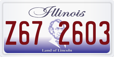 IL license plate Z672603