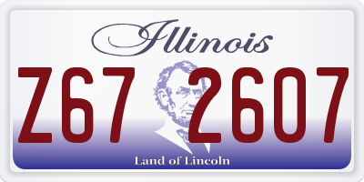 IL license plate Z672607
