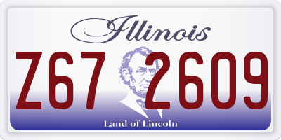 IL license plate Z672609