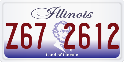 IL license plate Z672612