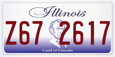 IL license plate Z672617