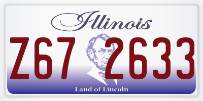 IL license plate Z672633