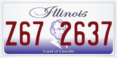 IL license plate Z672637