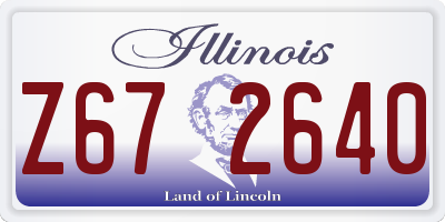 IL license plate Z672640