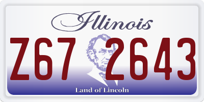 IL license plate Z672643
