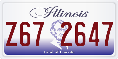 IL license plate Z672647