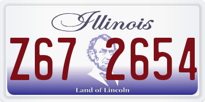 IL license plate Z672654