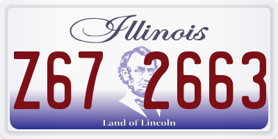 IL license plate Z672663