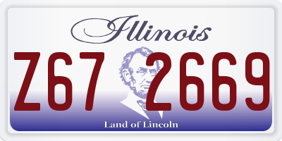 IL license plate Z672669
