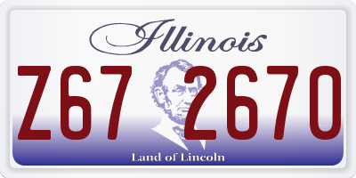 IL license plate Z672670