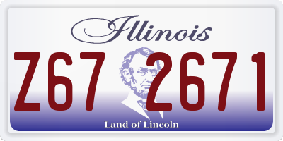 IL license plate Z672671