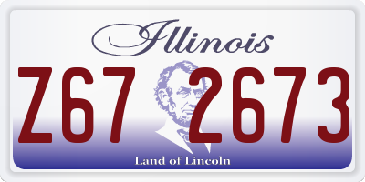 IL license plate Z672673