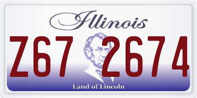 IL license plate Z672674