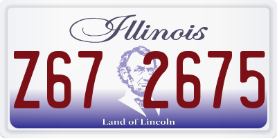 IL license plate Z672675