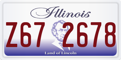IL license plate Z672678