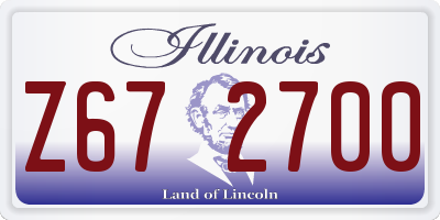 IL license plate Z672700