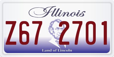 IL license plate Z672701