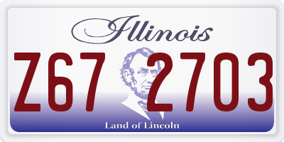 IL license plate Z672703