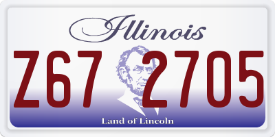 IL license plate Z672705