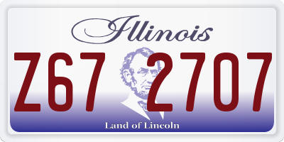 IL license plate Z672707