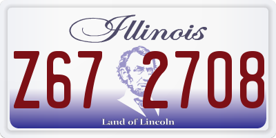 IL license plate Z672708