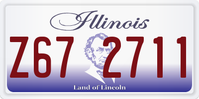 IL license plate Z672711
