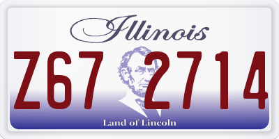 IL license plate Z672714
