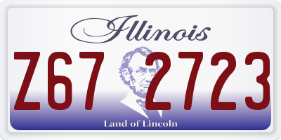 IL license plate Z672723