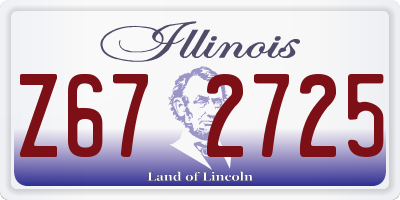 IL license plate Z672725