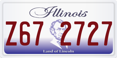 IL license plate Z672727