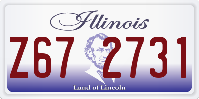 IL license plate Z672731
