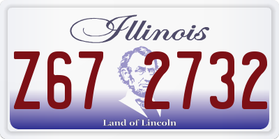 IL license plate Z672732