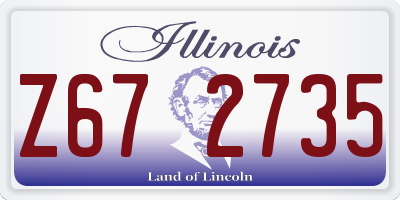 IL license plate Z672735
