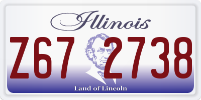 IL license plate Z672738