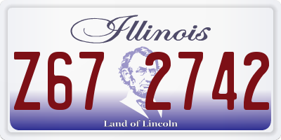 IL license plate Z672742