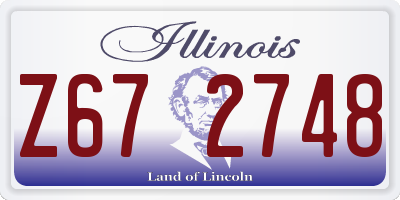 IL license plate Z672748