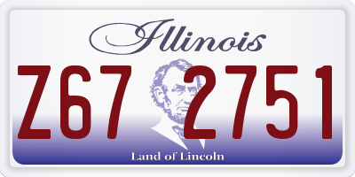 IL license plate Z672751