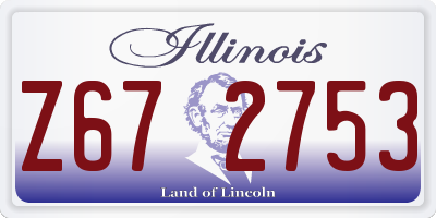 IL license plate Z672753