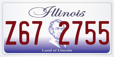 IL license plate Z672755
