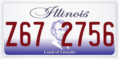 IL license plate Z672756