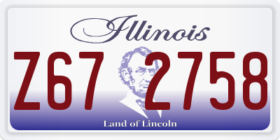 IL license plate Z672758