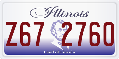 IL license plate Z672760
