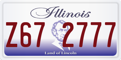 IL license plate Z672777
