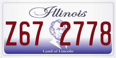 IL license plate Z672778