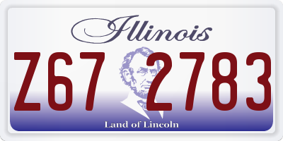 IL license plate Z672783