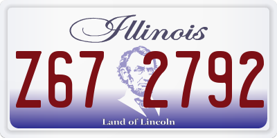 IL license plate Z672792
