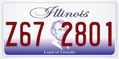 IL license plate Z672801