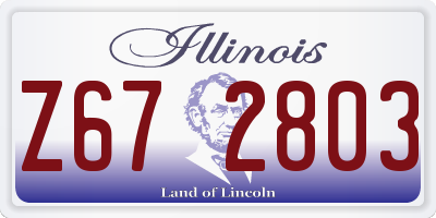 IL license plate Z672803