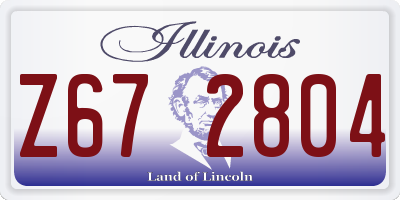 IL license plate Z672804