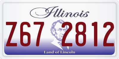 IL license plate Z672812
